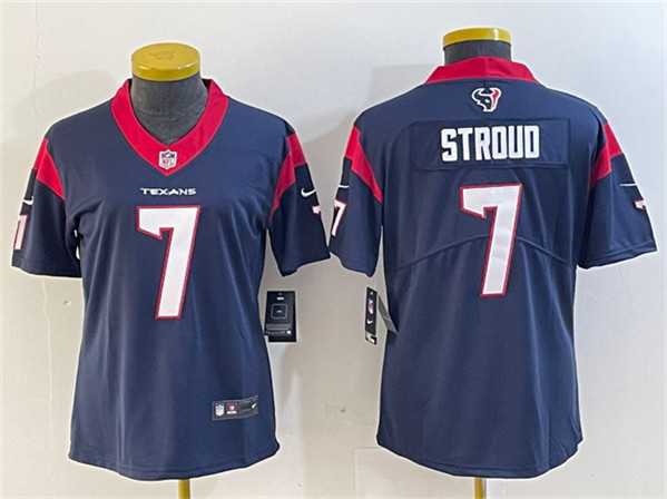 Womens Houston Texans #7 C.J. Stroud Navy Vapor Untouchable Limited Stitched Jersey(Run Small)->women nfl jersey->Women Jersey